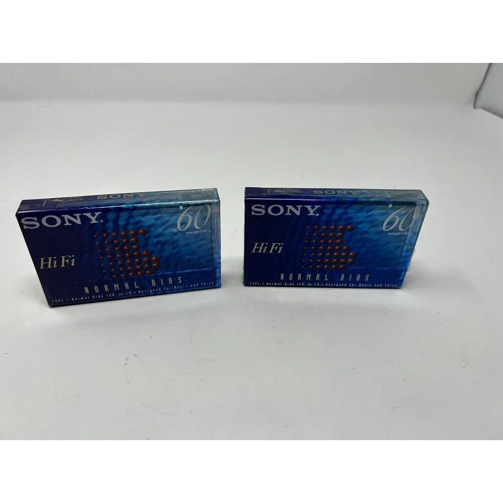 Sony Blank Audio Cassette Tape Hi Fi Normal Bias 60 min Lot of 2
